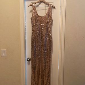 Forever 21 gold sequin dress size large